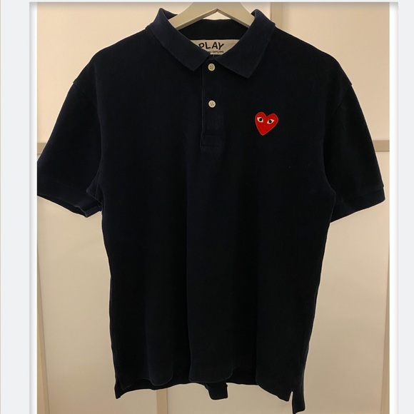 Men’s comme des garçons play slim fit polo - Picture 2 of 6